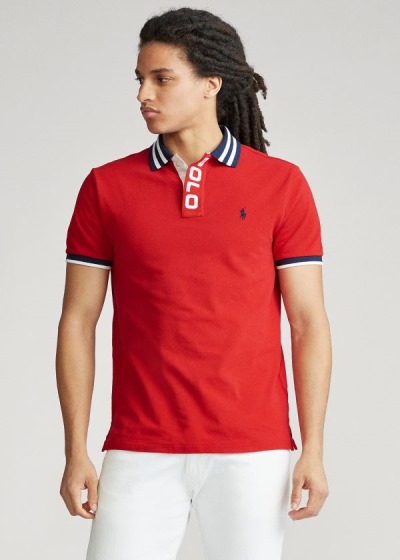 Polo Ralph Lauren Custom Slim Fit Mesh Polo Herre Danmark (LAHRX9103)